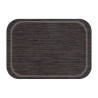 Non-slip Wenge Melamine Service Tray 375 x 265 mm - Roltex - Fourniresto