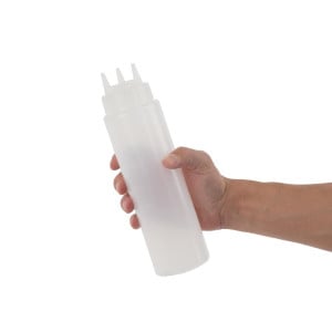 Flexible Transparent Bottle 3 nozzles 681ml - Vogue - Fourniresto