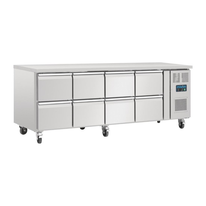 Refrigerated Table Gn 1/1 Ventilated 8 Drawers Series U - 616 L - Polar