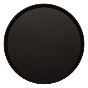 Round Non-Slip Black Fiberglass Tray Treadlite Ø 355 mm - Cambro - Fourniresto