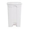 White 87L Pedal Kitchen Bin - Jantex - Fourniresto