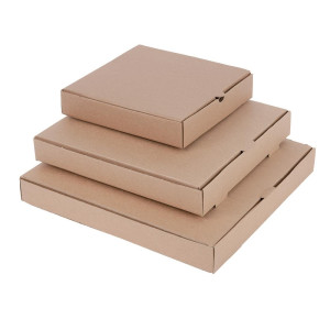 Kraft Pizza Boxes 35cm - Pack of 50 - Fiesta Green - Fourniresto