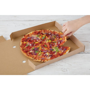 Kraft Pizza Boxes 35cm - Pack of 50 - Fiesta Green - Fourniresto