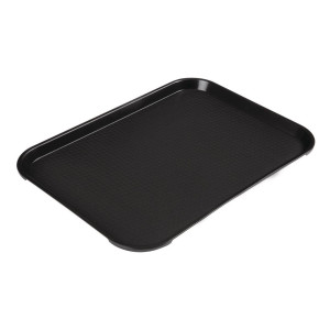 Plateau Rectangulaire Noir en Polypropylène Fast Food 410mm - Cambro - Fourniresto