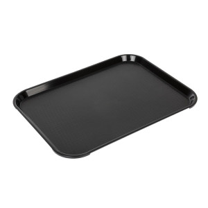 Plateau Rectangulaire Noir en Polypropylène Fast Food 410mm - Cambro - Fourniresto