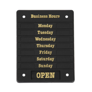 Opening Hours Sign - FourniResto - Fourniresto