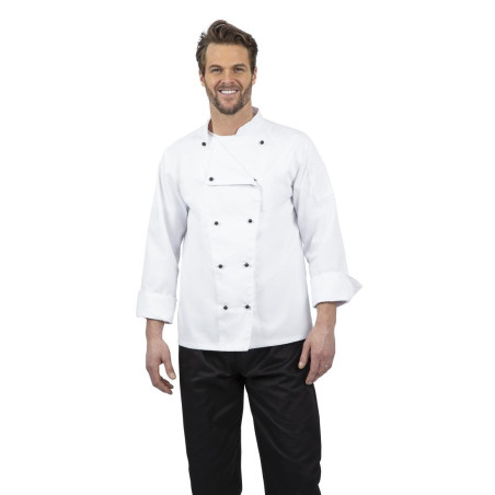 Kochjacke Unisex Chicago Langarm Weiß Größe L - Whites Chefs Clothing - Fourniresto