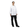 Unisex Chicago Long Sleeve White Chef Jacket Size XXL - Whites Chefs Clothing - Fourniresto