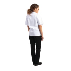 Unisex Chicago Short Sleeve White Chef Jacket Size XXL - Whites Chefs Clothing - Fourniresto