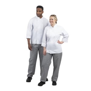 Pantalon De Cuisine Mixte Vegas Petits Carreaux Noirs Et Blancs Taille M - Whites Chefs Clothing - Fourniresto