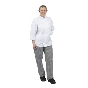 Küchenhose Unisex Vegas mit kleinen schwarzen und weißen Karos Größe M - Whites Chefs Clothing - Fourniresto