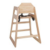 High Chair in Natural Wood Finish - Bolero - Fourniresto