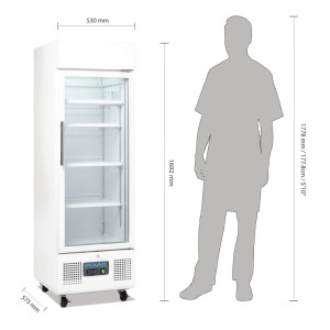 Kühlschrank mit weißer Frontscheibe Serie G - 218 L - Polar - Fourniresto