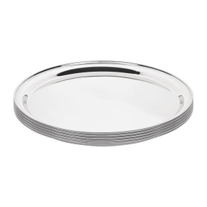 Round Stainless Steel Serving Tray Ø 355mm - Olympia - Fourniresto