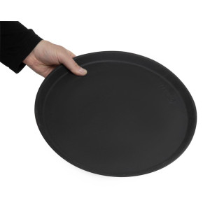 Round Non-Slip Fiberglass Service Tray Camtread Black Ø 355mm - Cambro - Fourniresto