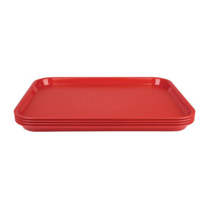 Red Plastic Fast Food Tray - Olympia KRISTALLON - Fourniresto