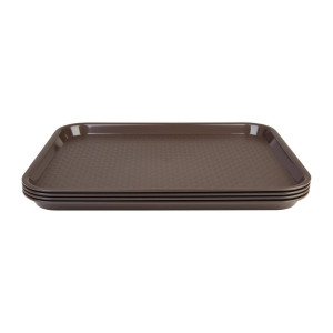 Brown Plastic Fast Food Tray - Olympia KRISTALLON - Fourniresto