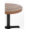 Round Table Top with Aged Wood Effect - 600mm - Bolero