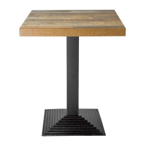 Plateau de Table Carré Effet Bois Vieilli - L 700mm - Bolero