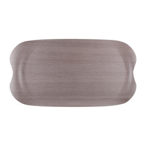 Plateau de Service Wave 43x23cm Bois Gris Veiné - Roltex - Fourniresto