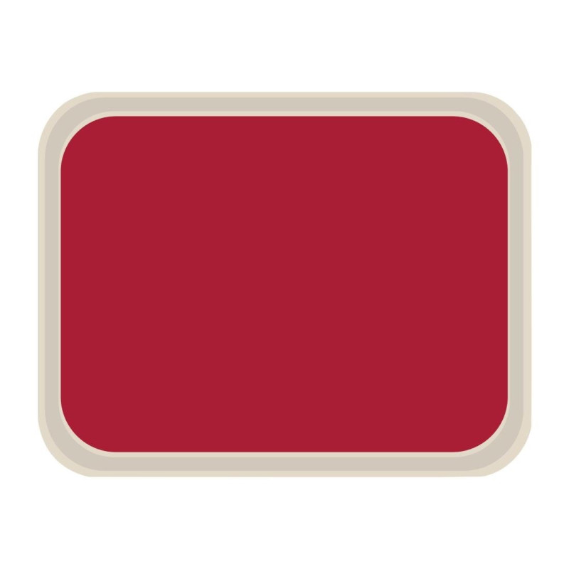 Plateau de Service en Polyester Standard 470x360mm Rouge - Roltex - Fourniresto