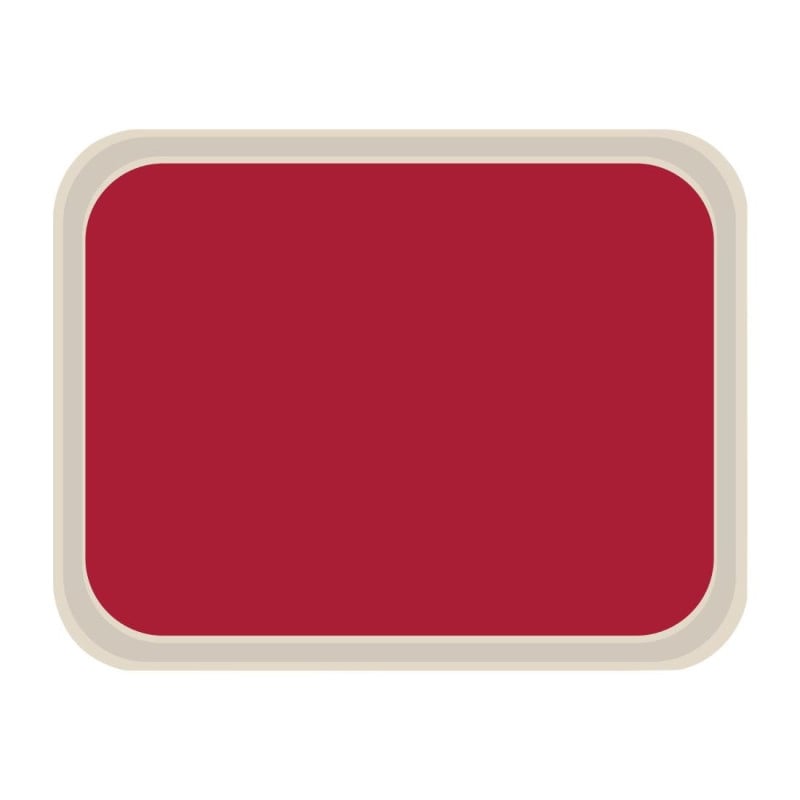 Standard-Serviertablett aus Polyester 470x360mm Rot - Roltex - Fourniresto