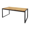 Rectangular Industrial Table Steel and Acacia 180 cm - Bolero - Fourniresto