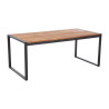 Rectangular Industrial Table Steel and Acacia 180 cm - Bolero - Fourniresto