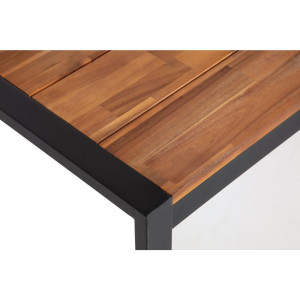 Table Industrielle Rectangulaire Acier et Acacia 180 cm  - Bolero - Fourniresto