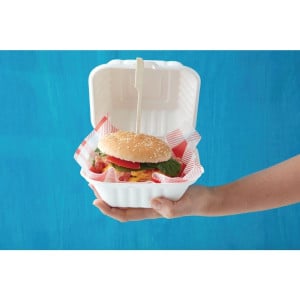 Kompostierbare Hamburgerboxen - L 149 mm - Packung mit 500 - Fiesta Green