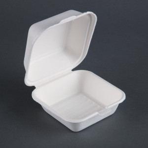 Boîtes À Hamburger Compostables - P 153mm - Lot de 500 - Fiesta Green