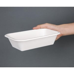 Compostable Bagasse Trays - L 215 mm - Pack of 50 - Fiesta Green