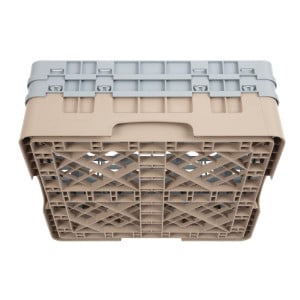 Casier À Verres 16 Compartiments Camrack Beige- L 500 x P 500mm - Cambro