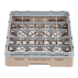 Glass Rack 25 Compartments Camrack Beige - L 500 x W 500mm - Cambro