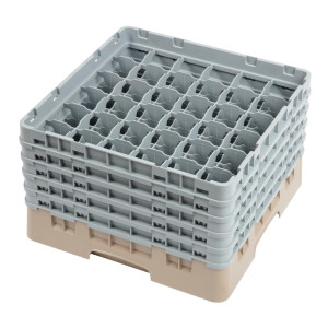 Glasregal 36 Fächer Camrack Beige - B 500 x T 500mm - Cambro