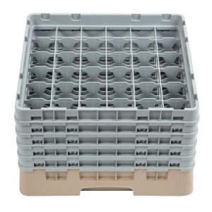 Glasregal 36 Fächer Camrack Beige - B 500 x T 500mm - Cambro