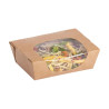 Salatschalen aus recycelbarem Kraftpapier mit Acetatfenster - 825 ml - Packung mit 200 Stück - Colpac