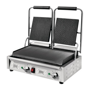 Kontaktgrill Doppelt Gerillt/Glatt-230V - Buffalo