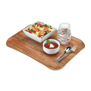 Century natural oak brown polyester tray - 330 x 430mm - Cambro - Fourniresto