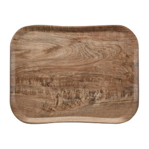 Century light olive wood effect polyester tray - 360 x 460mm - Cambro - Fourniresto