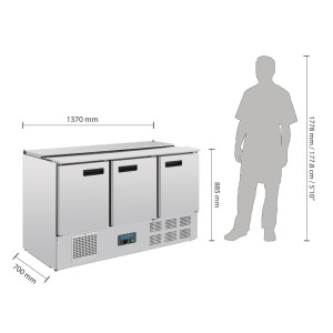 Gekühlte Salattheke Serie G - 368L - Polar - Fourniresto