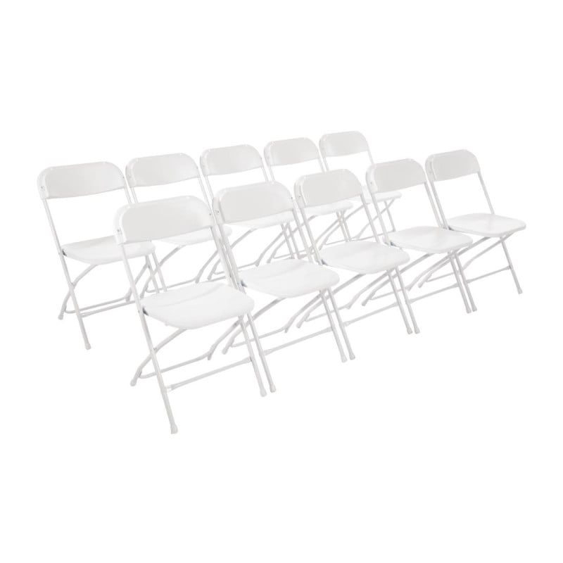 Chaises Pliantes Blanches - Bolero - Fourniresto