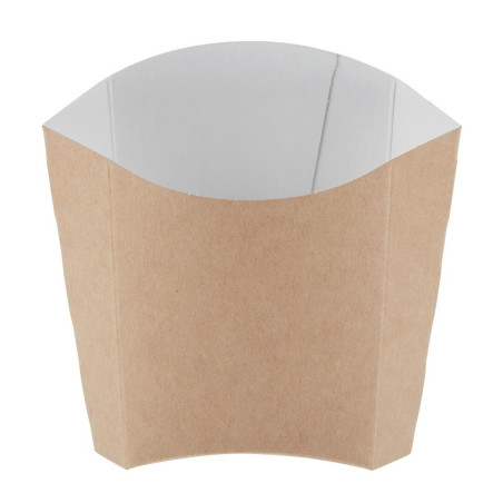 Medium compostable kraft French fry sleeves - Pack of 1000 - Colpac - Fourniresto