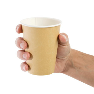 Disposable Cups Hot Drinks Brown - 340ml - Pack of 1000 - Fiesta