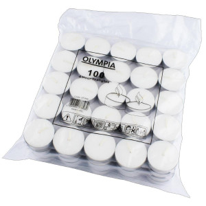 4-Hour Tealight Candles Ø 40 mm - Pack of 100 - Olympia