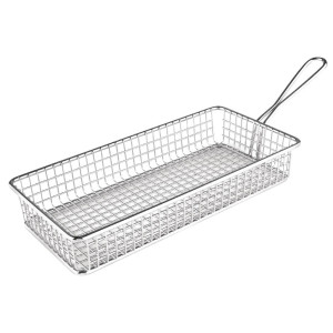 Rectangular Deep Stainless Steel Presentation Basket - Olympia - Fourniresto