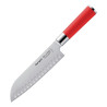 Messer Santoku mit Kullen Red Spirit - 180mm - Dick