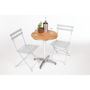 Stuhl für die Terrasse aus Stahl - Grau - Set von 2 - Bolero - Fourniresto