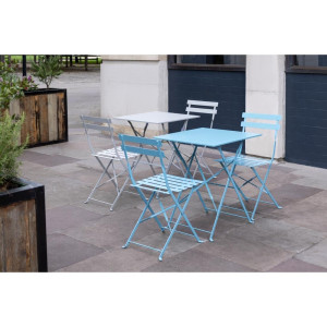 Stuhl für die Terrasse aus Stahl - Grau - Set von 2 - Bolero - Fourniresto