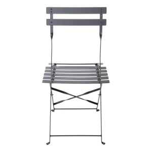 Stahl-Terrassenstühle - Schwarz - 2er-Set - Bolero - Fourniresto